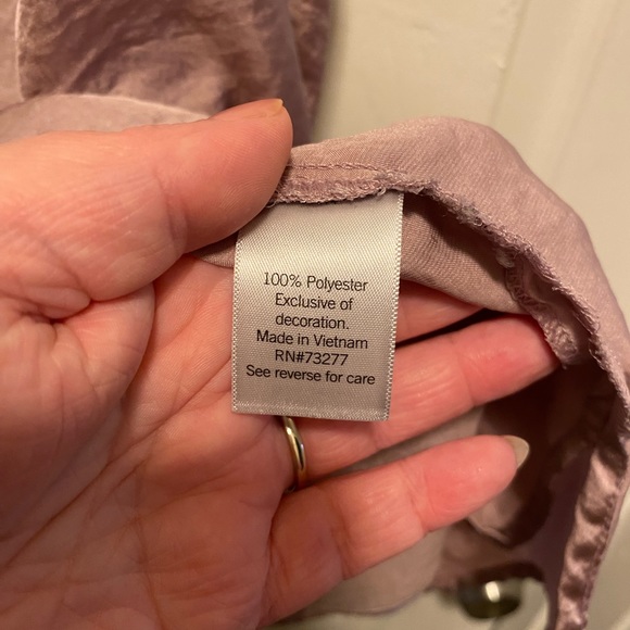 Plus Size Nine West V-Neck Camisole with lace trim in Washed Grape - Picture 7 of 8